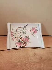 Vintage Handpainted Chinoiserie Porcelain Dish 6x9" - Picture 1 of 6