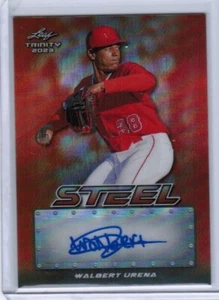 WALBERT URENA 2023 LEAF TRINITY STEEL AUTO RC #1/3 LOS ANGELES ANGELS - Picture 1 of 2