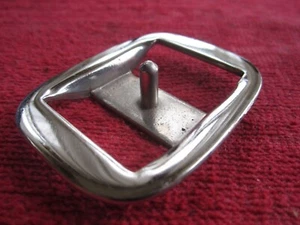 4 VINTAGE EBERHARD MFG Co. 1 1/4" OVAL CONWAY BUCKLE, NICKEL, NOS - Picture 1 of 9