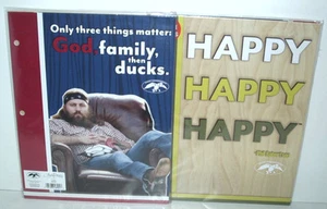 2 Lot Duck Dynasty Values Portfolio Folders HAPPY Phil God Family then Ducks NEW - Picture 1 of 1