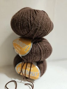 Chocolate Brown Baby Alpaca 3x 50g LANOSO Yarn 4ply - Picture 1 of 3