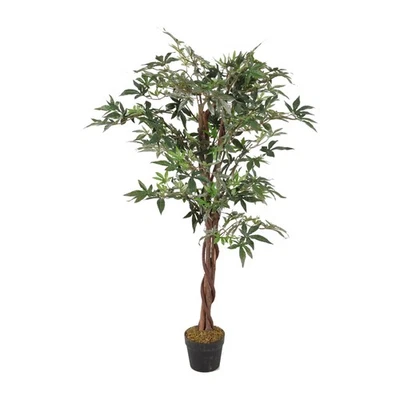Kunstpflanze Ahorn Dekobaum Holzstamm Zimmerpflanze Kunstbaum 280 Blätter 115cm - Bild 1 von 2