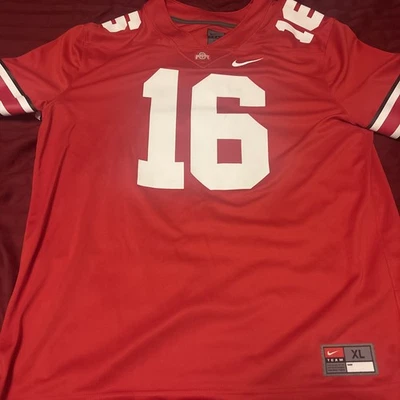 J.T. Camiseta deportiva roja Nike Barrett #16 Ohio State Buckeyes para hombre Foto 1 de 4