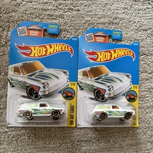 Hot Wheels KMART Feb 2016 VW 1969 VOLKSWAGEN CUSTOM FASTBACK Wagon ART Cars Pair - Picture 1 of 9