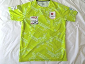 ASICS 2022 Japan Wrestling Team T-Shirt Lime green Size L Official Issue - Picture 1 of 4