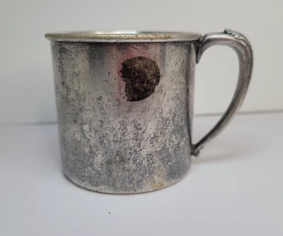 De Colección Oneida Community Cup Niños Pequeña Plateada Pátina Tudor Plato 15300 Artesanía Foto 1 de 4