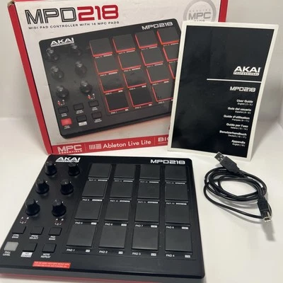 AKAI PROFESSIONAL MPD218 MIDI PAD CONTROLLER With 16 MPC Pads With Original Box - Image 1 of 4