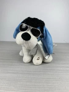 Elvis Presley Animated Singing Ear Flopping Plush Dog Blue Christmas WORKS - Picture 1 of 6