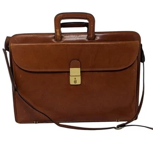 80s Vintage Scully Italian Leather Briefcase - Picture 1 of 18