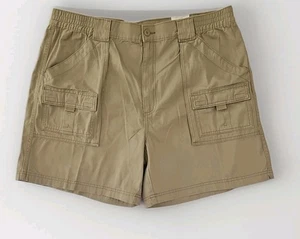 St. John's Bay Men's Hiking Shorts Size 42 British Khaki NEW 7" Inseam - Picture 1 of 6