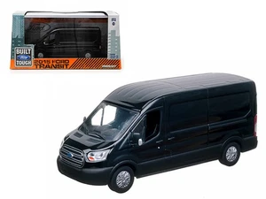 Ford Transit Van 2015 esmoquin negro 1/43 modelo diecast Greenlight - Imagen 1 de 3