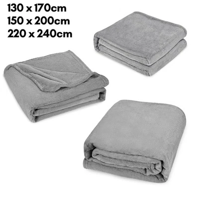 Kuscheldecke flauschig Bettüberwurf Flanell Fleecedecke kuschelweich waschbar - Bild 1 von 4