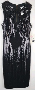 Eliza J Kleid Damen Gr. 4 schwarz Pailletten kurz Mini Bachelorette Neu mit Etikett Hochzeit - Bild 1 von 10