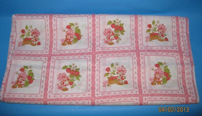 ¡VINTAGE! STRAWBERRY SHORTCAKE PINK SQUARES - BTFQ - 17"X22" Foto 1 de 1
