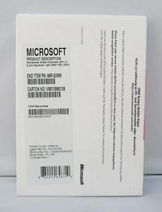 Microsoft Windows Vista Ultimate - SB/OEM-Vollversion - 32Bit - DVD - NEU- - Bild 1 von 3