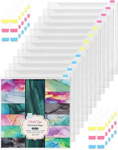 Anvin 12 Pcs Scrapbook Paper Storage Organizer for 12 X 12 Inch Paper with 60  - Picture 1 of 12