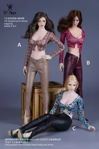 SA Toys 1:6 SA039B Oberteile Lederhose Damen Kleidung für 12" Figur Körper - Bild 1 von 10
