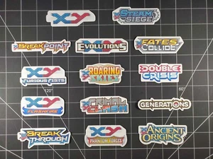 Pokemon XY Era Set Symbol 14 Matte Vinyl Stickers to Organize your Collection - Picture 1 of 1