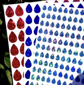 Holographic Droplet Stickers! - 1/4" to 5 inch - Rain, Water, Tear, Liquid - Picture 1 of 4