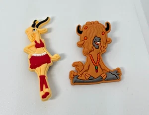Lot 2 Pieces Crocs Jibbitz Shoe Charms Zootopia Movie Yax The Yak & Gazelle - Picture 1 of 1