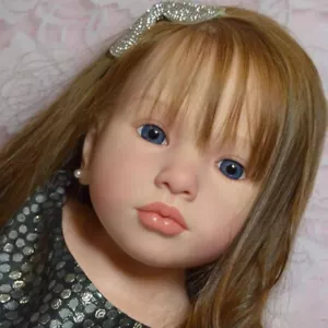 40" Painted Reborn Baby Doll Kit Rooted Hair Toddler Girl Unassembled for DIY - Picture 1 of 8