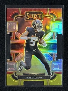 Drake London - 2023 Select Concourse rojo/amarillo troquelado Prizm #6 FALCONS - Imagen 1 de 2