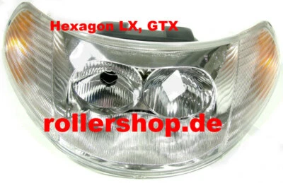 Scheinwerfer für Piaggio Hexagon EX, Hexagon LX, Hexagon GTX, inkl. Glühlampen - Bild 1 von 3