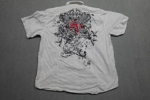 Vintage Southpole Shirt Mens XL White Hip Hop Skater Loose Fit Hexagon Button - Picture 1 of 13