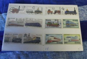 12 stamps from Poland & Mongolia Train theme - Picture 1 of 1