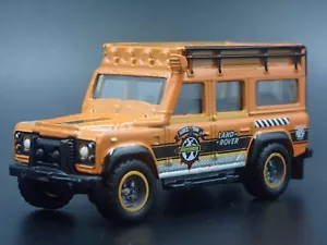 1983-1990 Land Rover Defender 110 Naranja 1/64 Escala Diorama Modelo Fundido De - Imagen 1 de 7
