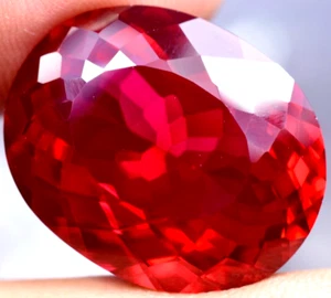 Natural 45.10 Ct Blood Red Ruby Mozambique GGL Certified Loose Gemstone - Picture 1 of 18