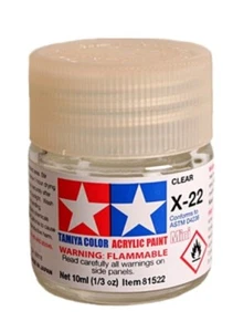 Tamiya 81522 - Pintura modelo acrílico - X-22 transparente - frasco de 10 ml T48 poste Reino Unido - Imagen 1 de 8