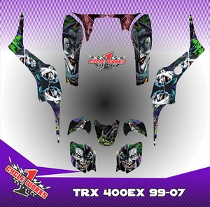 Honda TRX 400 400ex 99-07 ATV SEMI CUSTOM GRAPHICS KIT Joker - Picture 1 of 1