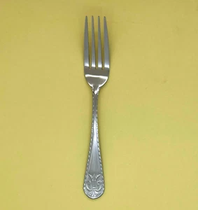 ROYAL DOULTON TENNYSON GLOSSY STAINLESS FLATWARE NO GOLD ACCENT SALAD FORK 7.25" - Picture 1 of 4