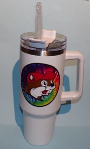 Buc-ee's Beaver Stainless Steel White Double Wall Vacuum Insulate 40oz Tumbler - Picture 1 of 2