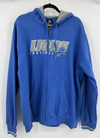 NFL Team Apparel Detroit Lions Full Zip Hoodie Men’s Size XL Embroidered Cover