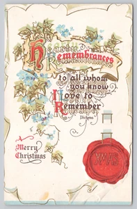 Postkarte mit geteilter Rückseite Eine herzhafte Erinnerung Frohe Weihnachten - Bild 1 von 2