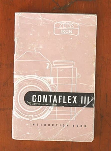 ZEISS CONTAFLEX III INSTRUCTION BOOK/89649 - Picture 1 of 1