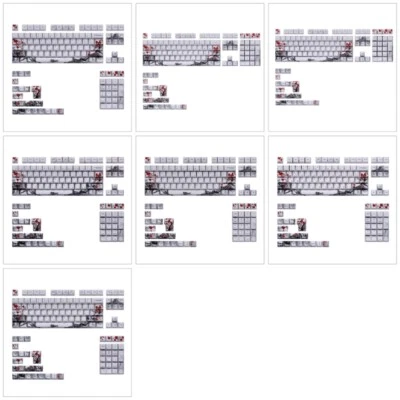 128key Flower PBT Sublimations Keycaps Plum Blossom Russian Korean Japanese - Image 1 of 4