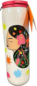 Starbucks 2023 Manuela Guillen White Glitter Stainless Grande Tumbler 16oz - Picture 1 of 4