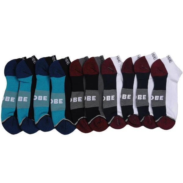 Nuevo paquete de 5 calcetines deportivos al tobillo Globe Evan blancos/azul marino/negros para hombre - (5 pares) Foto 1 de 1