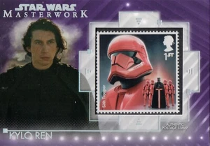 Star Wars Masterwork 2020, Kylo Ren Stamp Relic Card (Purple) SC-KS #29/50 - Picture 1 of 2