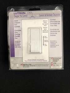 Lutron 3 Geschwindigkeiten weiß Diva leise Lüftersteuerung DVFSQ-FH-Wh - Bild 1 von 3