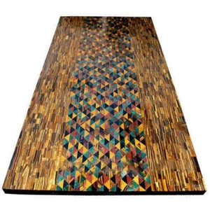 36"x48"Tiger Eye Marble Side Table Top Gemstone Inlay Arts Dining Room Furniture - Picture 1 of 8