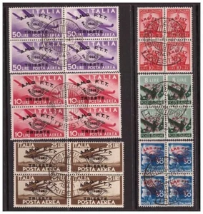 TRIEST A - 1948 PHILATELISTISCHE KONFERENZ SERIE QUARTINA GEBRAUCHT FDC - Bild 1 von 1