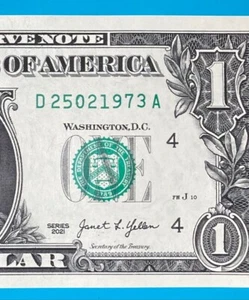25 February 1973 : D 25021973 A BIRTHDAY Note $1 One Dollar Bill *Uncirculated* - Picture 1 of 3
