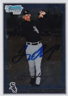 TRAYCE THOMPSON SIGNED AUTO'D 2010 BOWMAN CHROME CARD #BCP214 DODGERS RC - Изображение 1 из 4