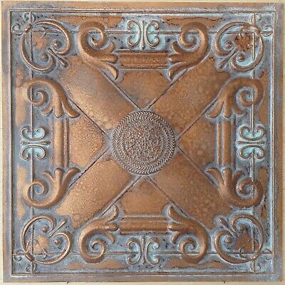 Faux Tin Ceiling Tiles Antique Weather Copper Decor Wall Panels PL22 10pcs/lot • 149.90$