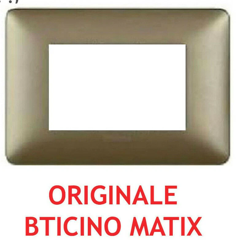 Placca Titanium 3 moduli matix Bticino Am4803mta