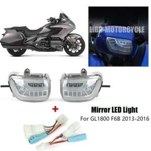 LED Turn Signals DRL Light Mirror Lamp For Honda Goldwing GL1800 F6B 2013-2016 - Picture 1 of 9